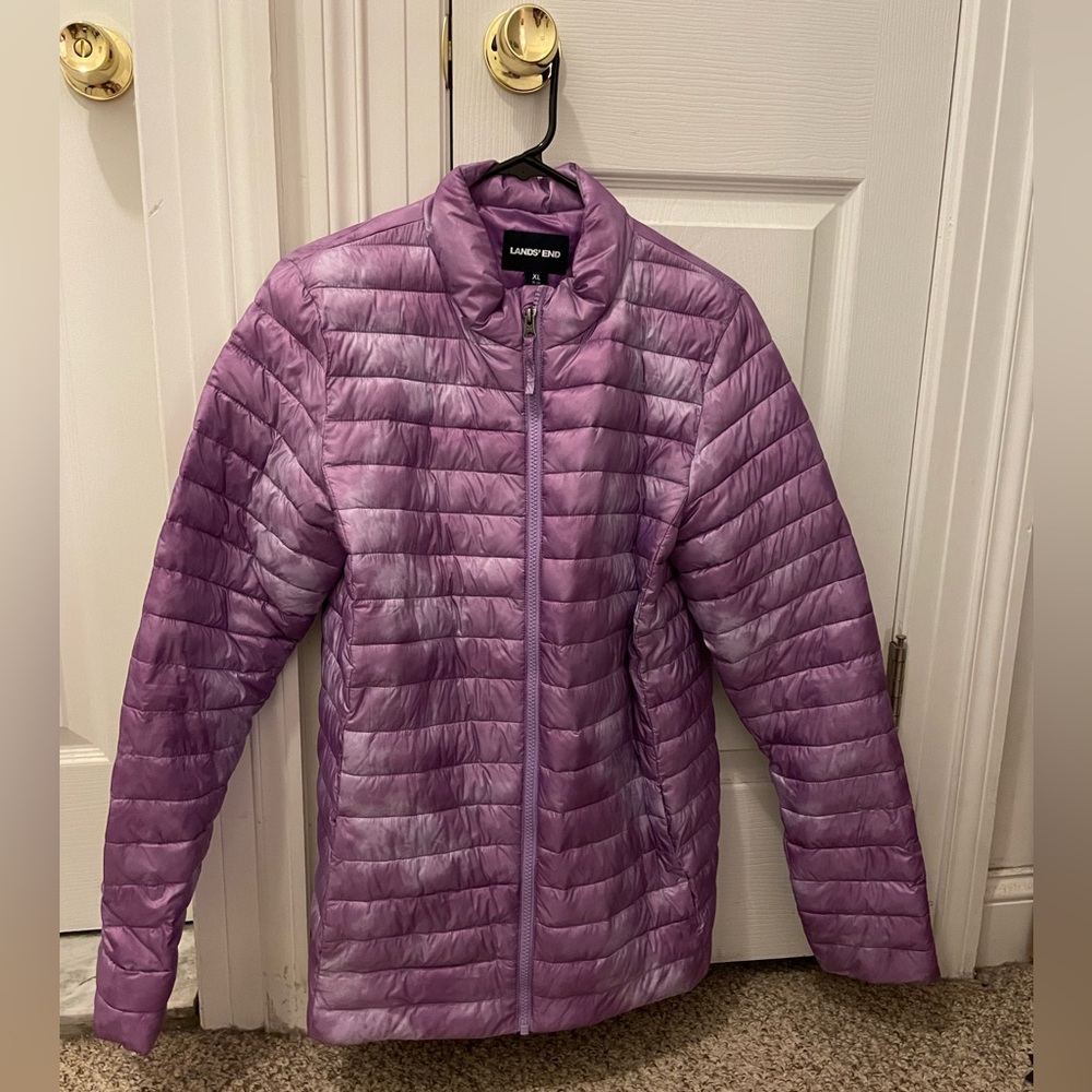 Purple Ombre Style Lands End Spring / Fall / Winter Jacket Girls XL Like New!